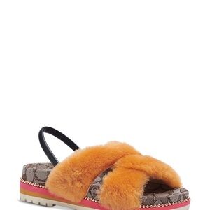 Coach Tally shearling sandals